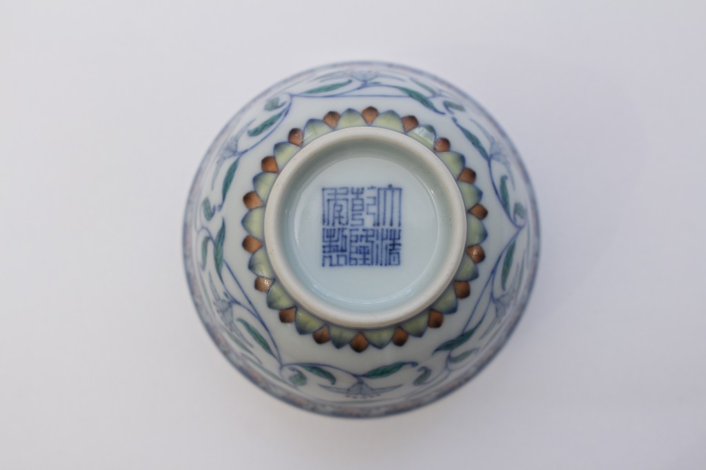 A small doucai cup (Qianlong mark and period)
