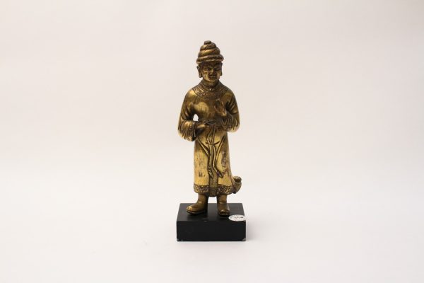 A gilt-bronze figure of a foreigner