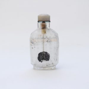A painted glass snuff bottle