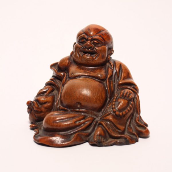 A bamboo-root figure of Budai 