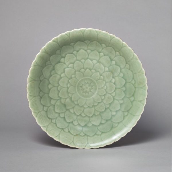 A large celadon-glazed 'lotus' dish (Yongzheng period, 1722-1735)