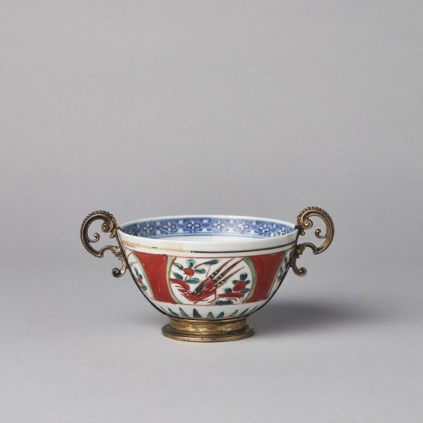 A rare and important ‘wucai’ bowl with silver-gilt mounts (Jiajing period, 1522-1566)